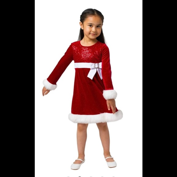 Christmas Girls Dress 
Size : 5   Red Color - Picture 4 of 6